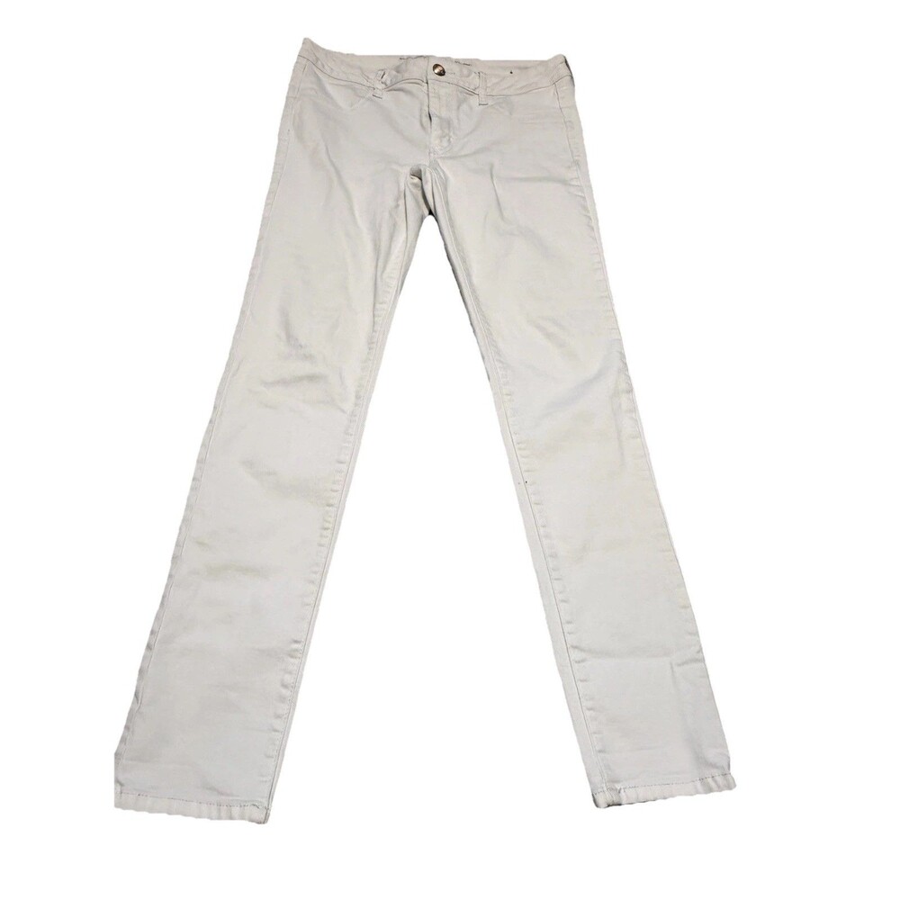 American Eagle White Mid Rise Skinny Super Stretch Jeans Women's sz 12